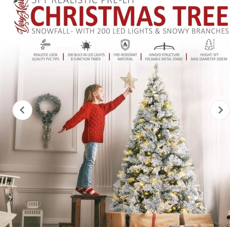 Pre-lite 6ft Christmas tree