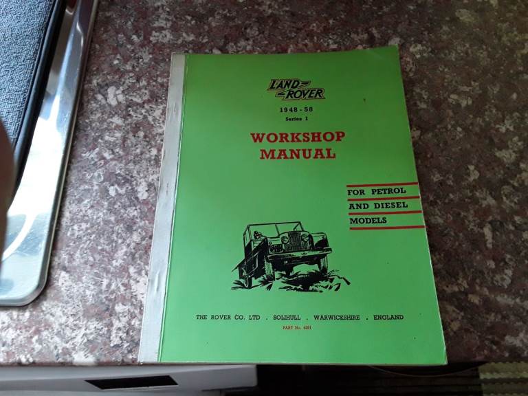 Land Rover genuine series 1 workshop manual