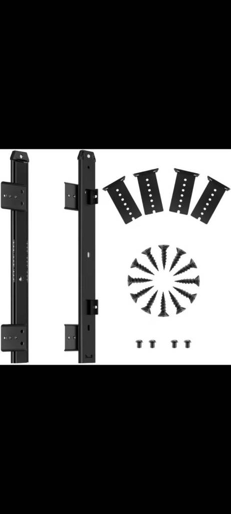 FRMSAET Heavy Duty 355mm ThicKeyboard Slides Keyboard Drawer Slides Hardware Rails (355 mm, Black)
