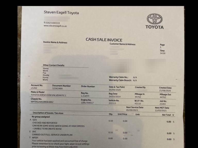 2014 Toyota Verso 1.8 V-Matic Icon MPV 5dr Petrol Multidrive S Euro 5 Euro 5 (147 ps) MPV Petrol ...