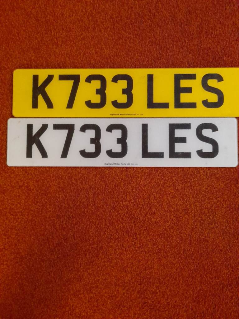 PERSONALISED REGISTRATION PLATE 