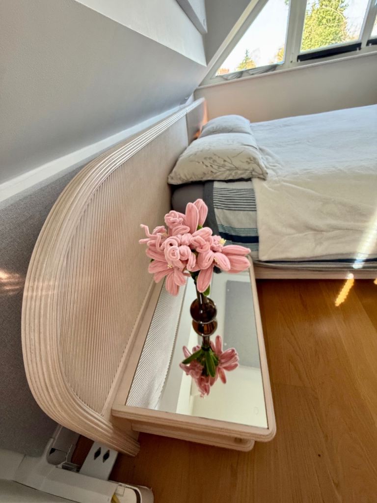 Luxury designer bed in limed oak