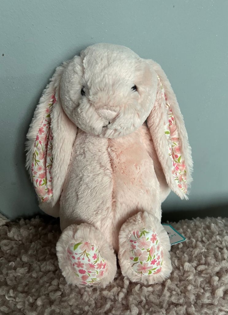 Jellycat medium cherry blossom blush bunny BRAND NEW with tags