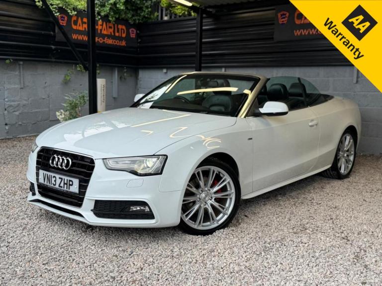 AUDI A5 CABRIOLET 2.0 TDI S line White Manual Diesel 2013+XENON+P-SENSORS+6 SPED
