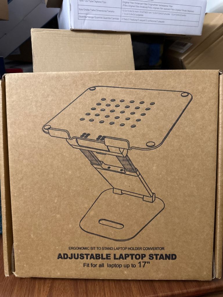 Adjustable Laptop Stand – Fits up to 17" Laptops, New in Box