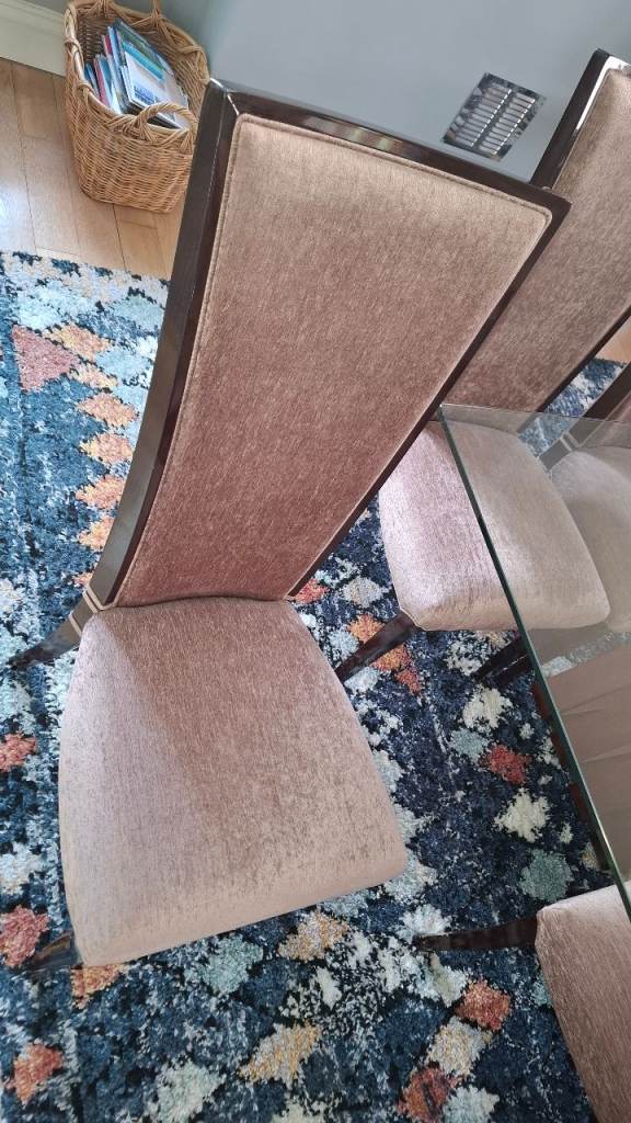 Set of Two Upholstered Dining Chairs – Good Condition