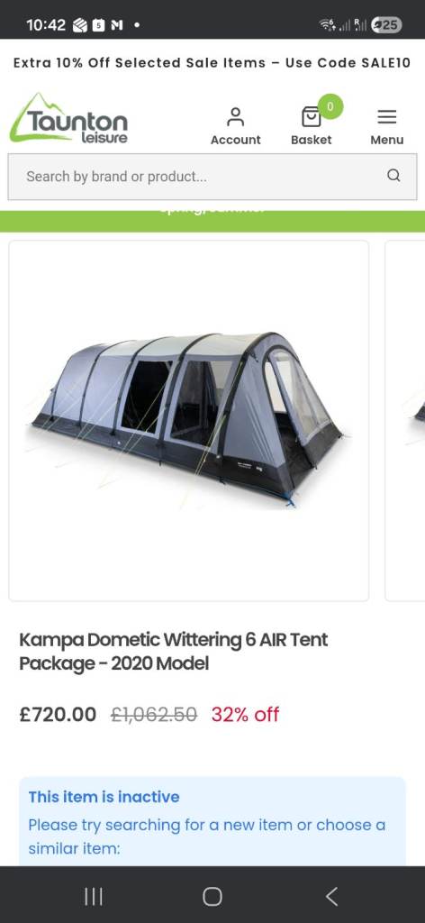 KAMPA Wittering 6 Persons Air Inflattable Tent