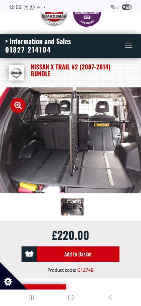 Gaurdsman dog guard and divider 