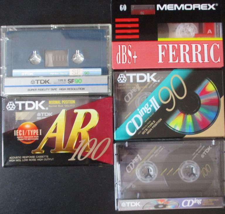 image for 5 New TDK and Memorex Audio Cassettes