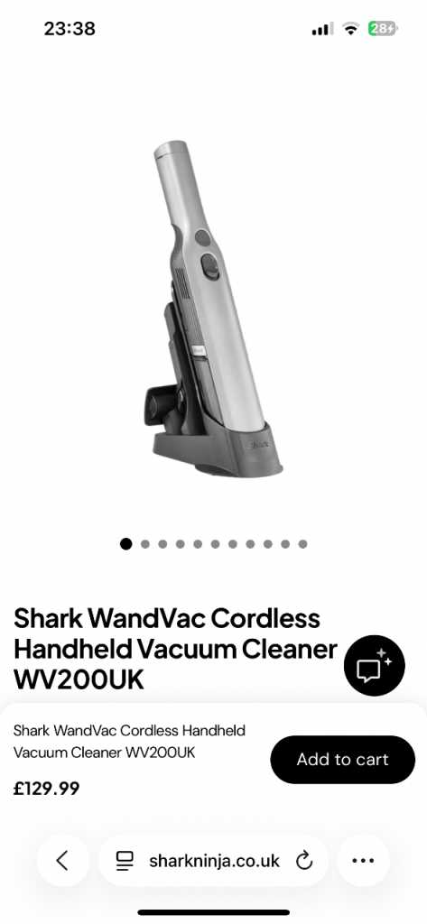 Shark WandVac Cordless Handheld Vacuum Cleaner