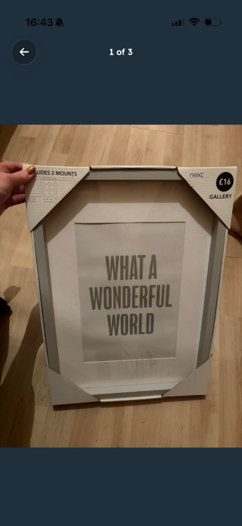 8x12” grey photo frame