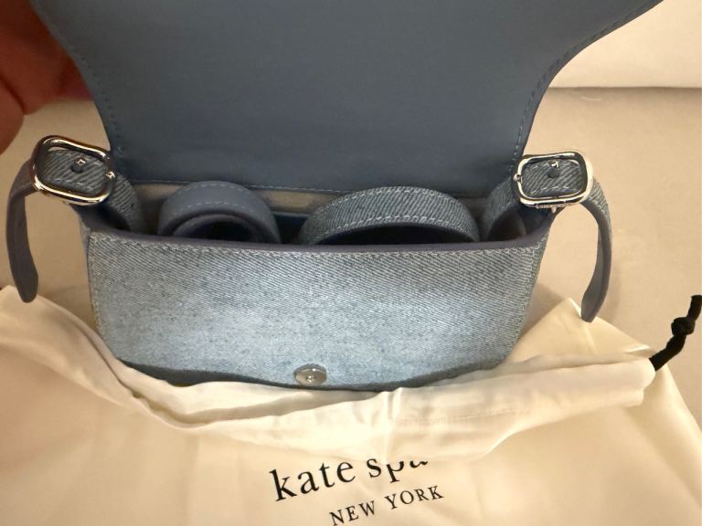 Kate Spade New York Nouveau Denim Suede Mini Saddle Bag New Without Tags Blue