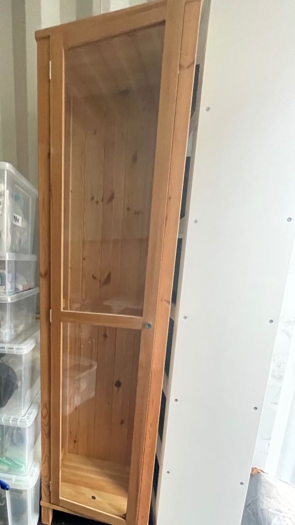 Wooden Display Cabinet with Glass Door – Good Condition