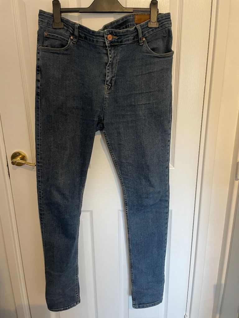 DTT stretch super skinny jeans in mid blue 36L