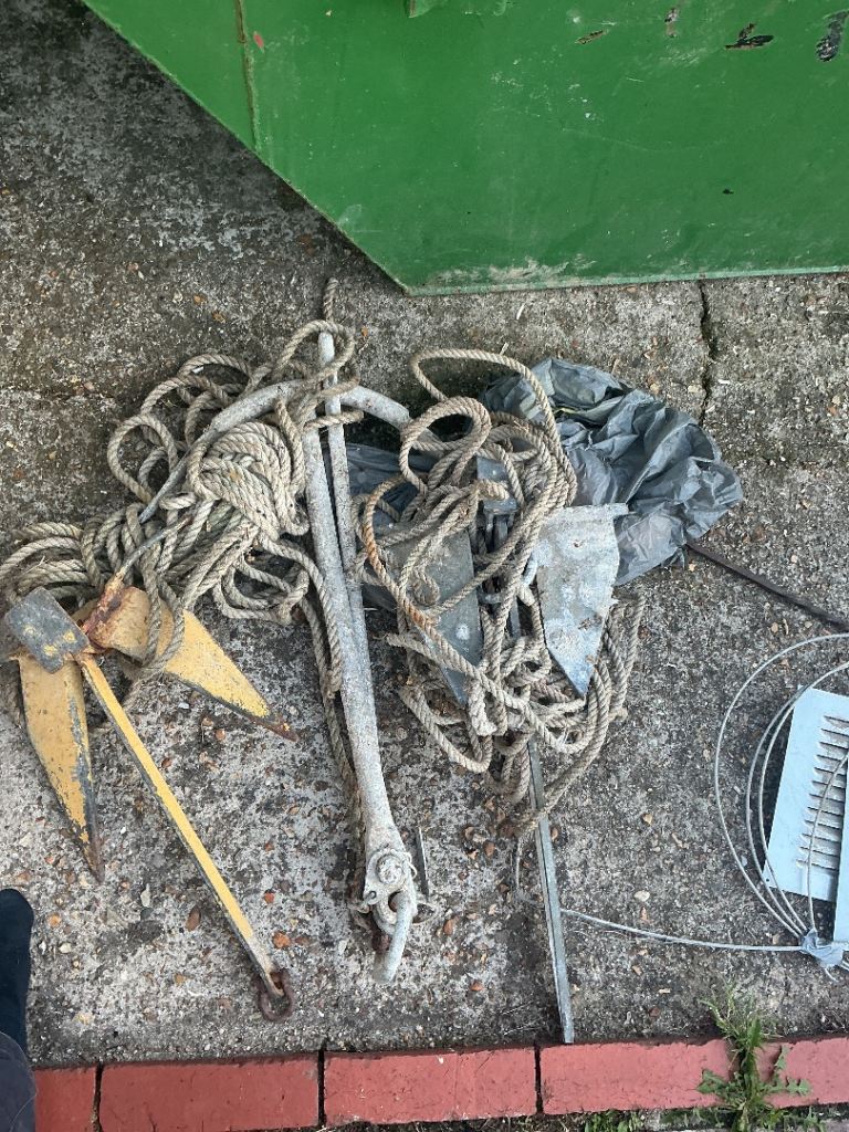 Boat Anchors and Ropes – Fair Condition