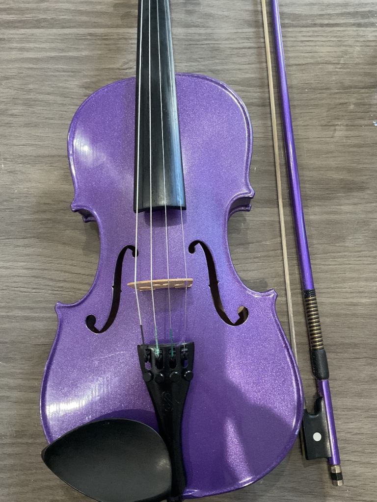 Stunning 3/4 STENTOR HARLEQUIN PURPLE VIOLIN – COMPLETE OUTFIT