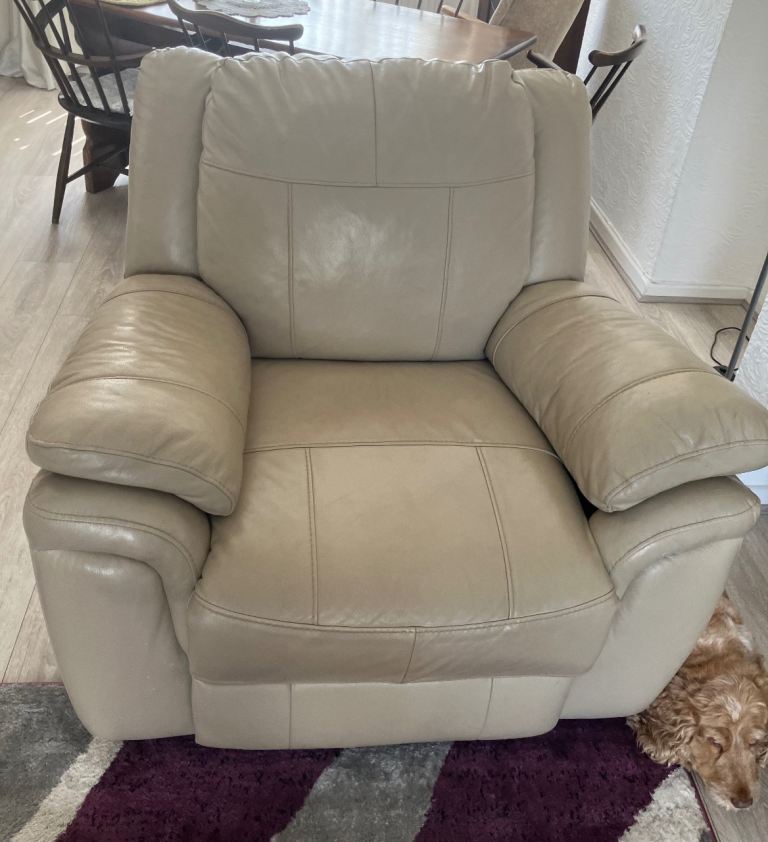 Leather Sofa & Armchair 