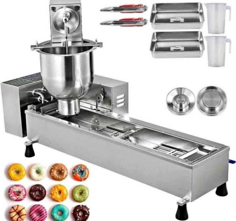 VEVOR Automatic Donut Maker Machine Single Row, Automatic Donut Maker 7L Hopper Commercial Donut