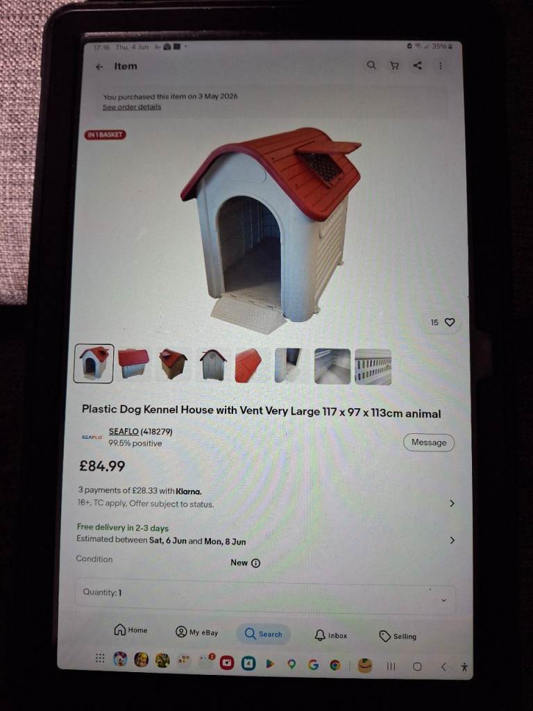 Plastic dog kennel 