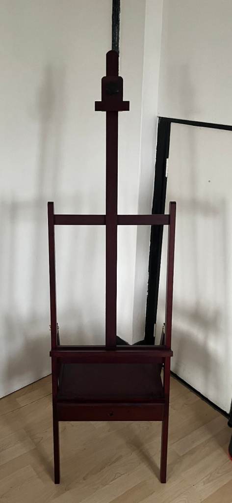MEEDEN Walnut Stain Studio H-Frame Easel with Art Supply Storage Drawer £50 ONO