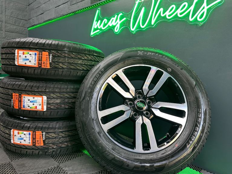 Land Rover Freelander 2 17 inch 5 split spoke Alloy Wheels - Brand New Diamond Cut & NEW HT tyres!