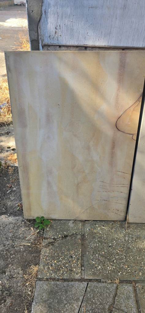 Beige limestone-effect outdoor porcelain slab