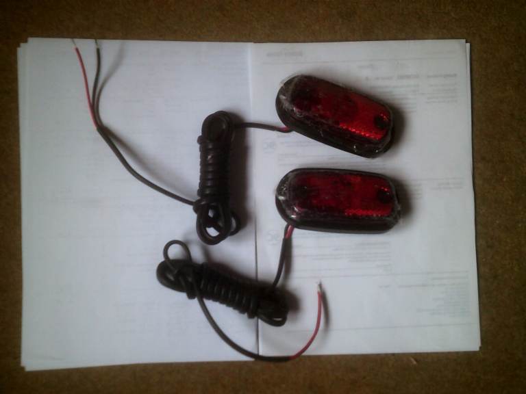 12- 24 VOLTS DC LED RED LIGHTS - BRAND NEW