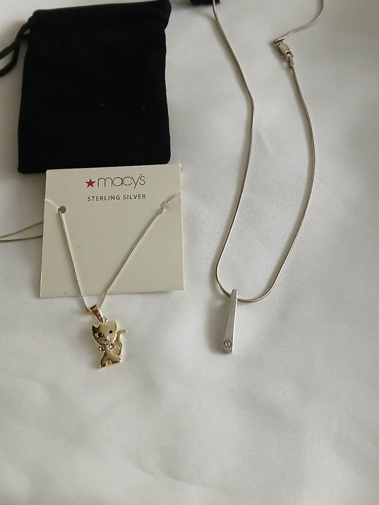 image for 2 Sterling Silver necklaces 