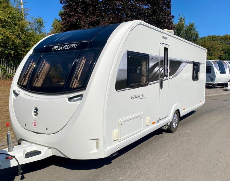 2019 Swift Vogue 560 EB. Rear Island Bed. Preowned Touring Caravan