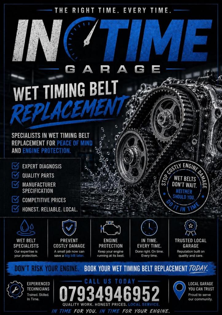Wet belt replacement service 