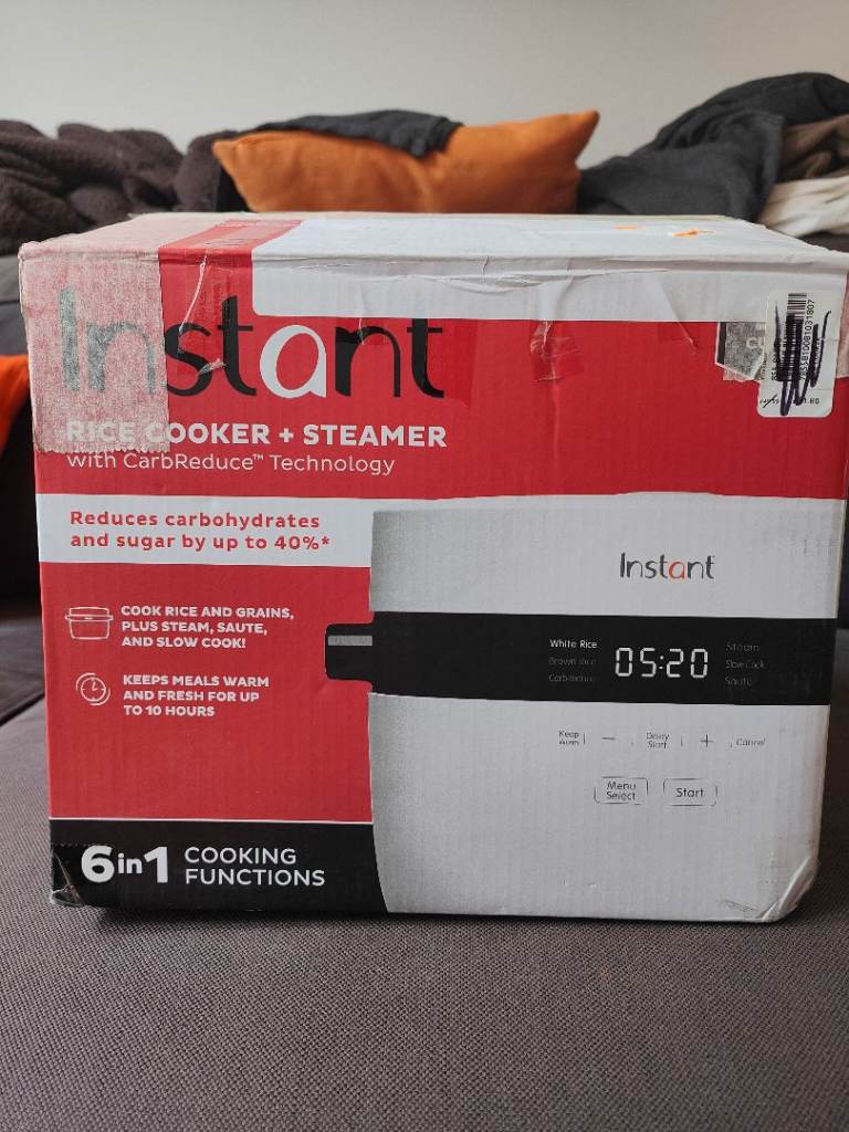 Instant 6 in 1 rice cooker and steamer 12 cup capacity