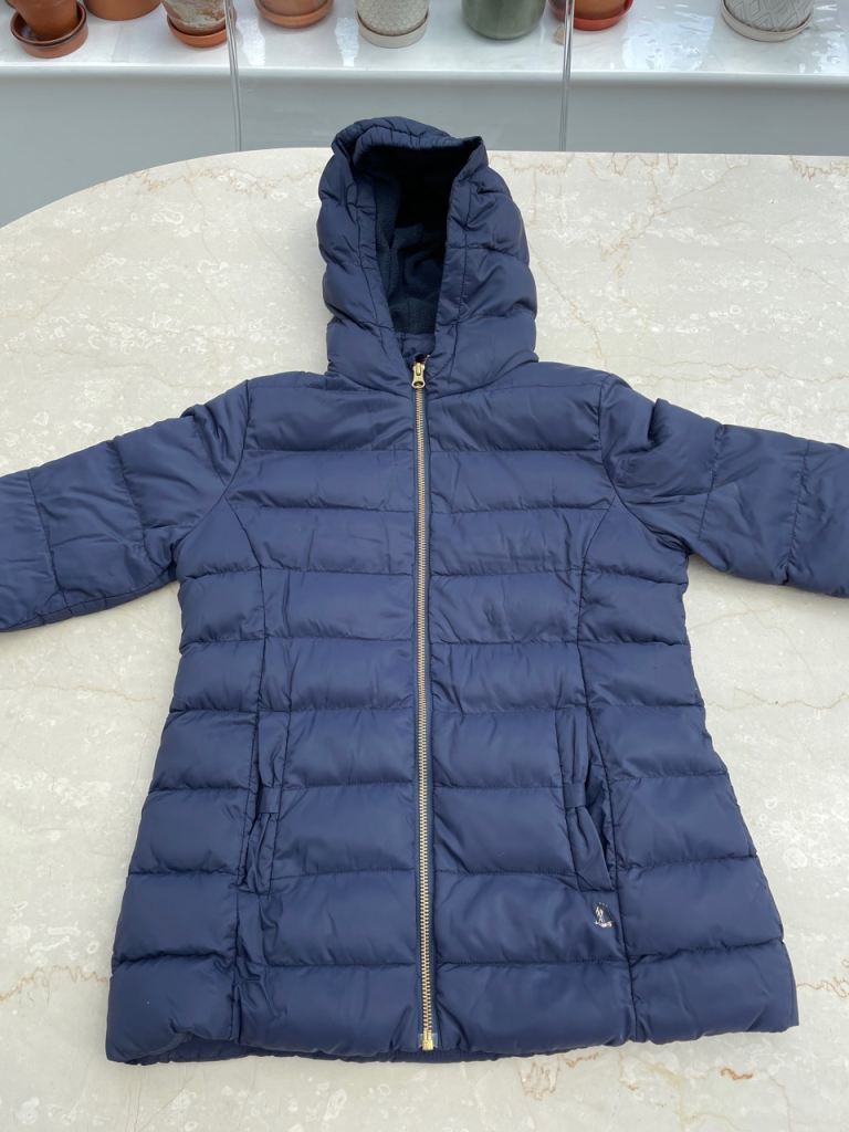 Petit Bateau Kids' Puffer Jacket with Hood – Dark Blue (10 years)