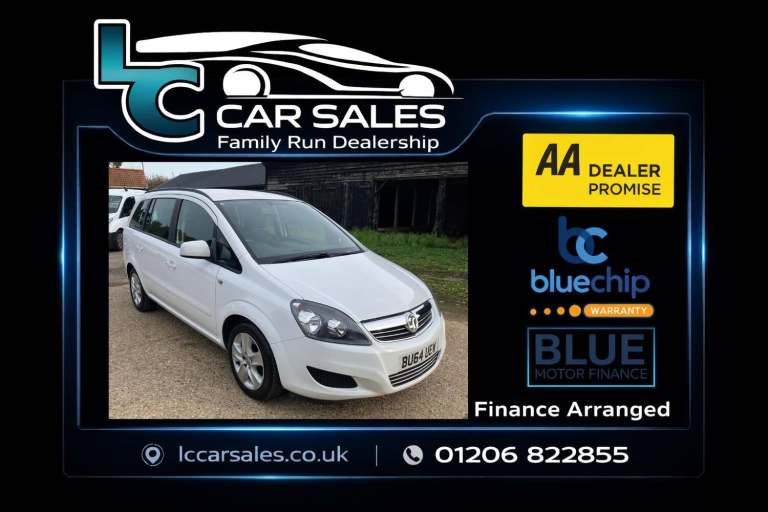 2014 Vauxhall Zafira 1.8i exclusiv - 7 seater - 1 owner - ONLY 12,700 miles