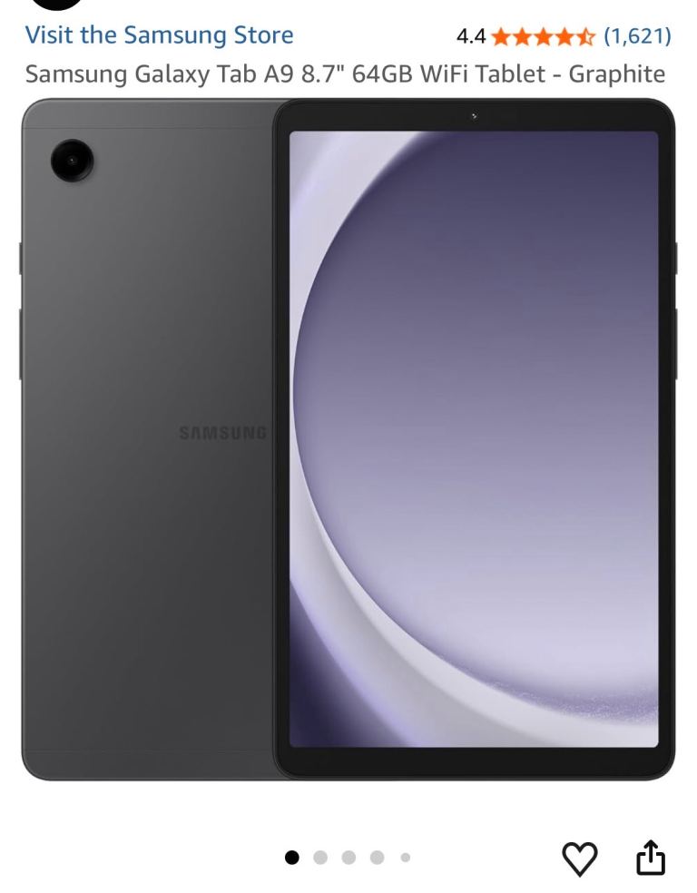 The Samsung Galaxy Tab A9 is an 8