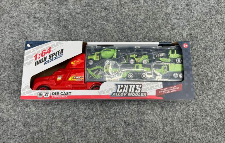 164 High Speed Alloy Die-Cast Car Transport Truck Set 