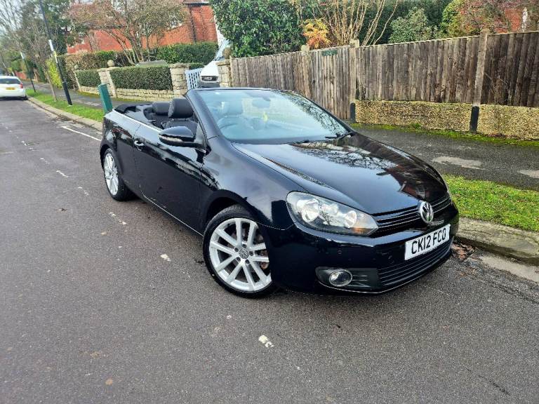 2012 Volkswagen Golf GT Bluemotion Black Convertible 2.0 Tdi