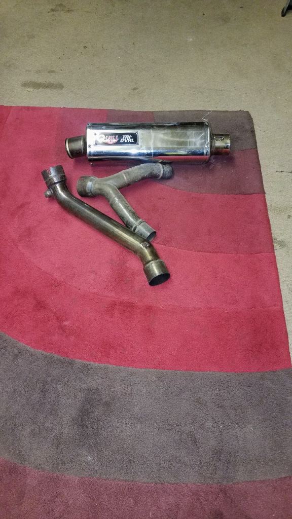 4into2 into 1 Trioval exhaust for a GSXR 1000 K 3.