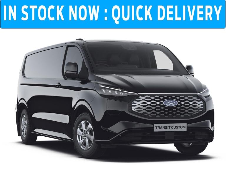 NEW Ford Transit Custom 320L1 Limited Electric 65kwh 100kw 136ps AUTO Black