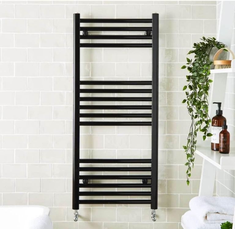 New Black 22mm K-Rail Bathroom Radiator 1600 x 500mm RRP £234 Our price £140