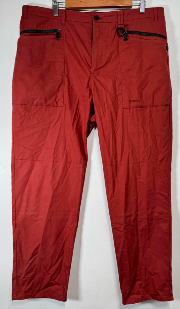 Rohan Bags Walking Cargo Trousers Men 38S Red Lightweight UPF 40+ Sun Protection