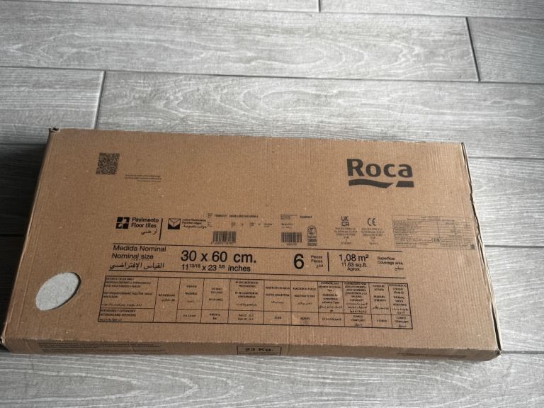 3x boxes of Ivory Limestone effect tiles