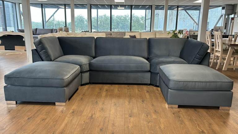 🚛Hot Discount❤️Luxury DYLAN U-Shape Sofa Jumbo Cord ❤️7 Seater + Corner❤️25% OFF😘COD💫