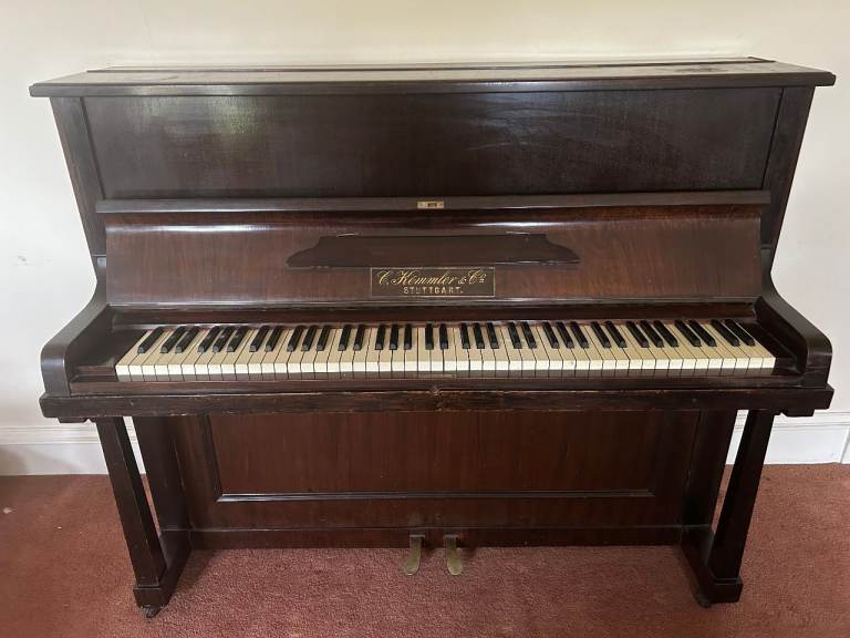 Kemmler & Co Upright Wooden Piano - Free - Collection Only