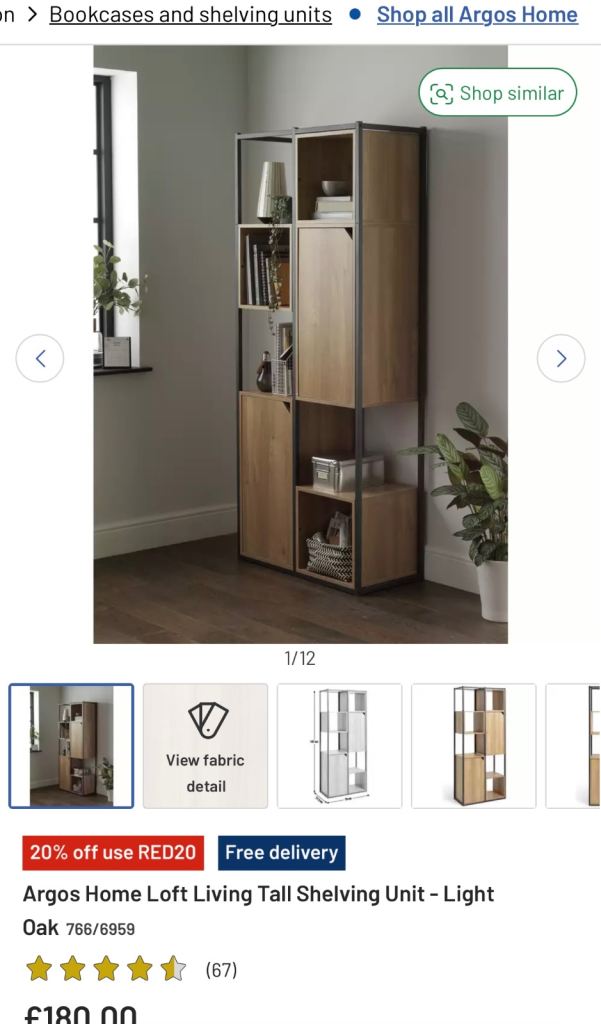Shelving Unit + x2 side units