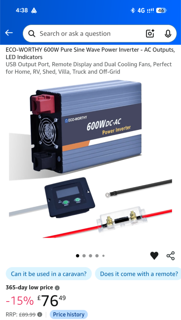 Eco worthy 600w inverter new