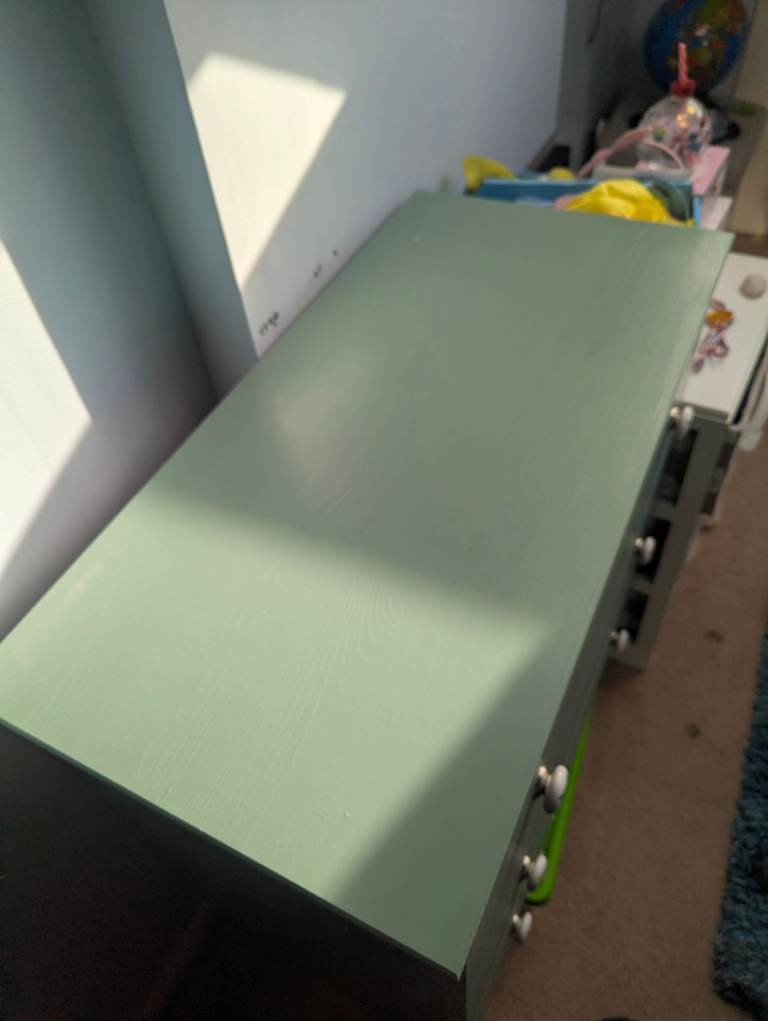 Beautiful Solid Pine IKEA Tarva Chest of Drawers + Bespoke Sliding Changing Table Top