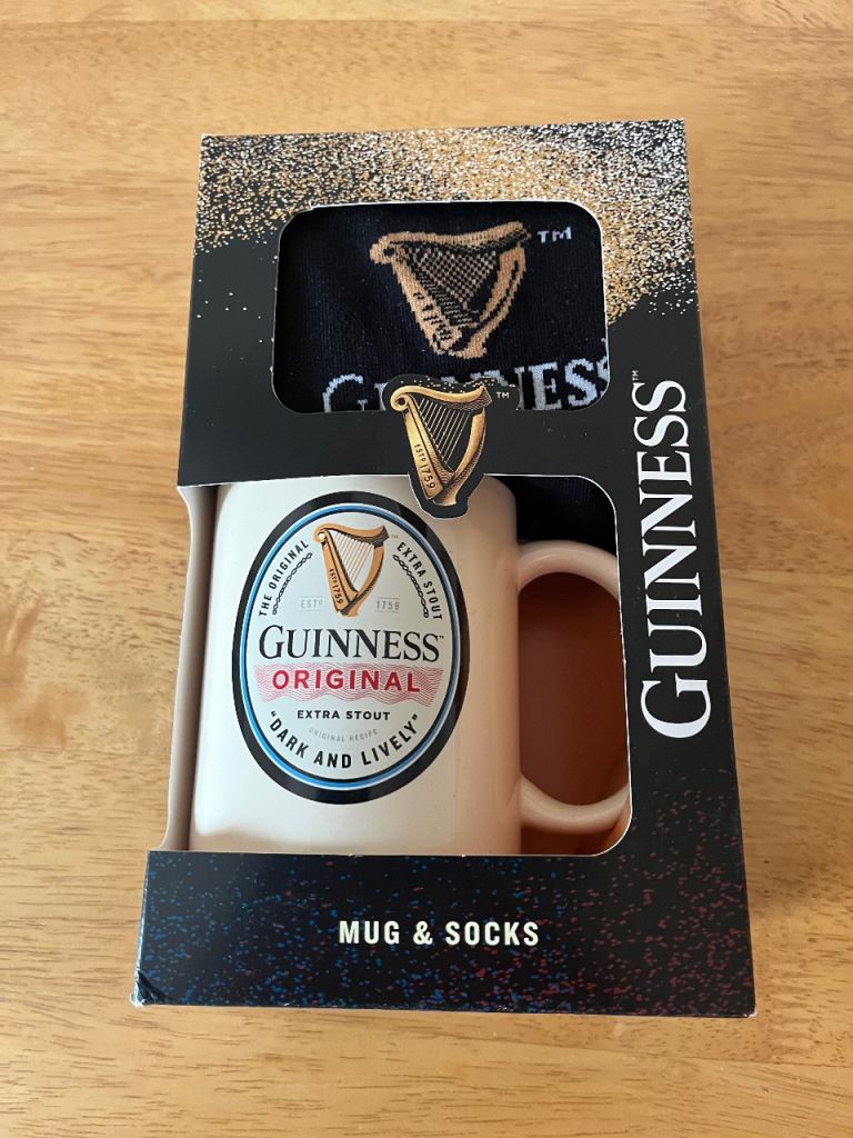Guinness mug and socks