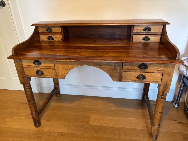 Handmade wooden desk from India (purchased in Dubai) 
