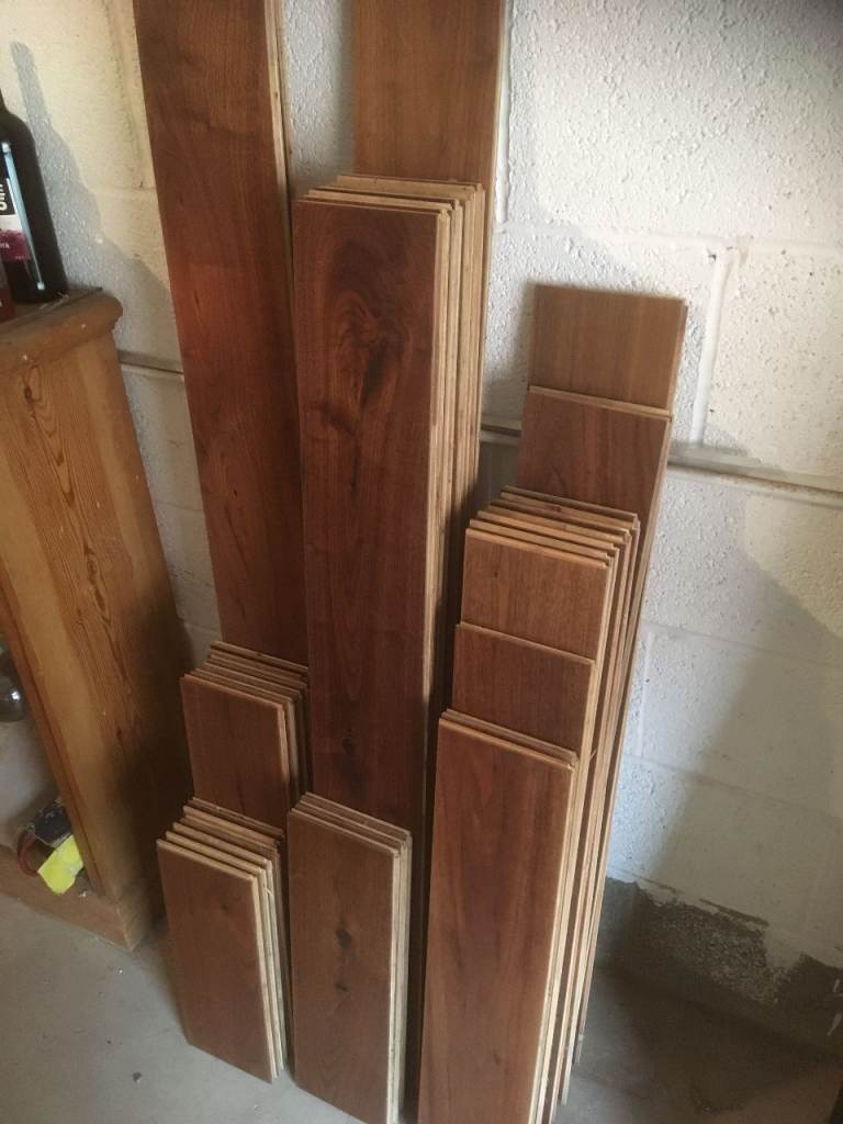 American Walnut Veneered Engineered Wood Floor - Tongue & Groove - 5 sqm £110 ono