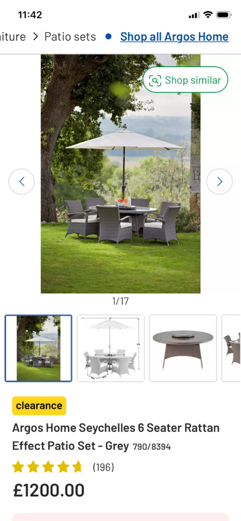 Patio table and chairs 